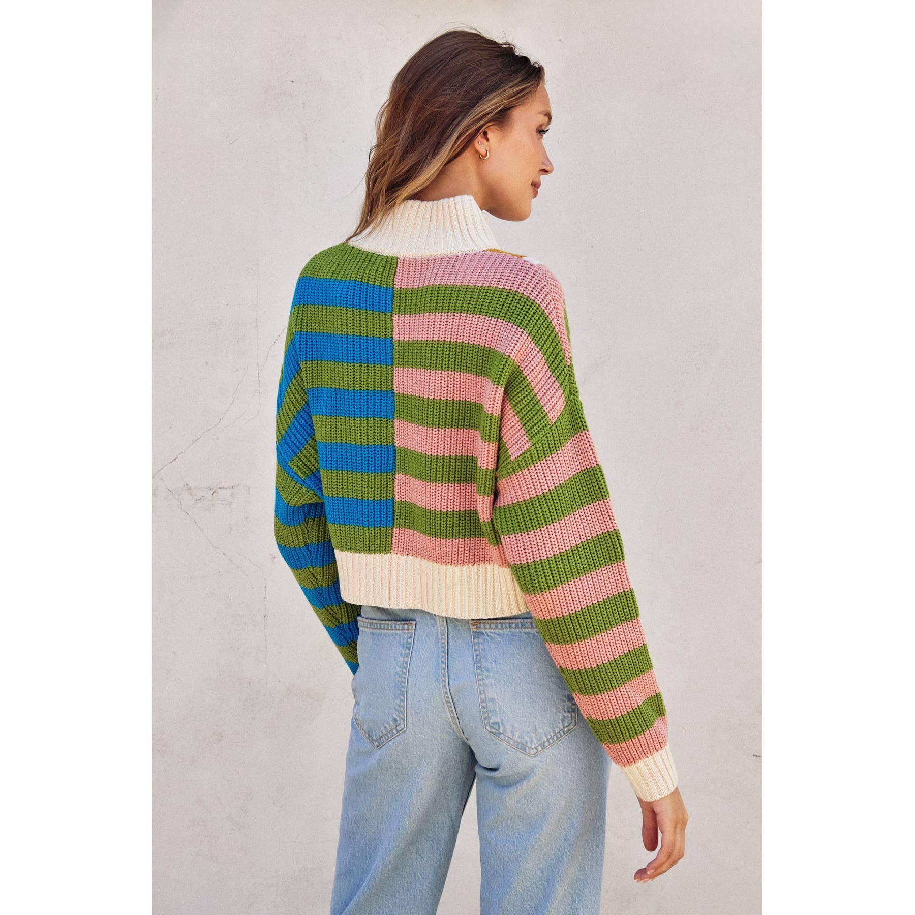 Dress Forum - Wholesale Knit Sweater - Women's - Colorburst Half Zip Collared Sweater (1)11