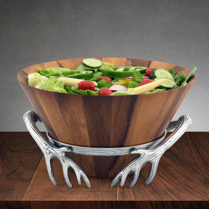 Antler Wood Salad Bowl for wholesale by Arthur Court