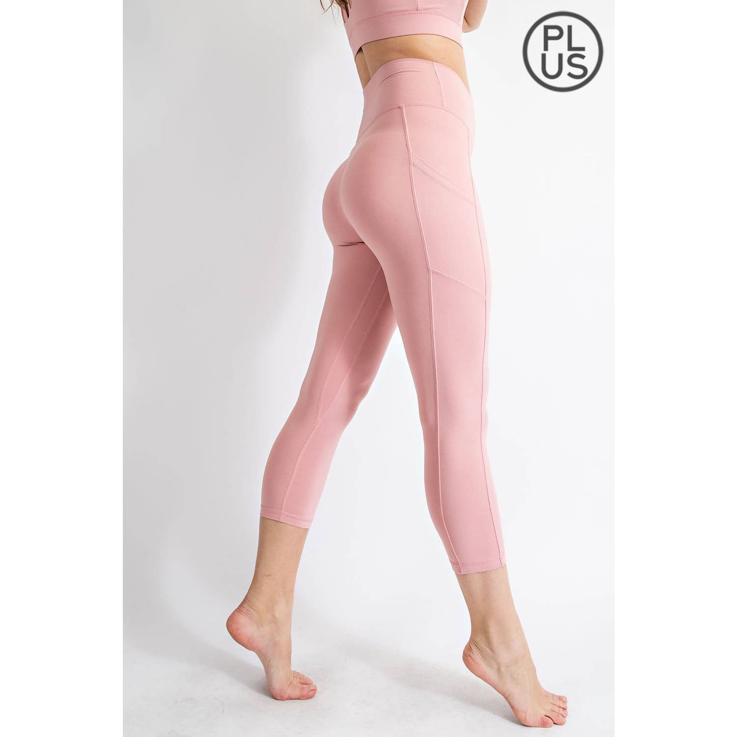 Rae Mode - Wholesale Athletic/Lounge Leggings - Women's - PLUS SIZE V WAIST CAPRI LENGTH LEGGINGS24