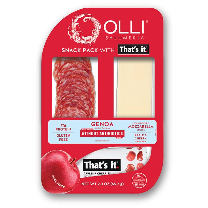 Olli Salumeria Americana - Wholesale Salami - Olli That's It Genoa & Cherry Snack Pack