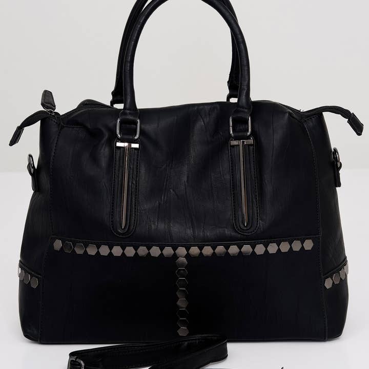 HJS - Vente Sac porté épaule – femme - Shopper 'MCLAREN - avec design à rivets0
