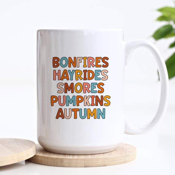 Autumn Favorite Things, tasse d'automne, tasse de café d'automne pour la vente par Heart & Willow Prints