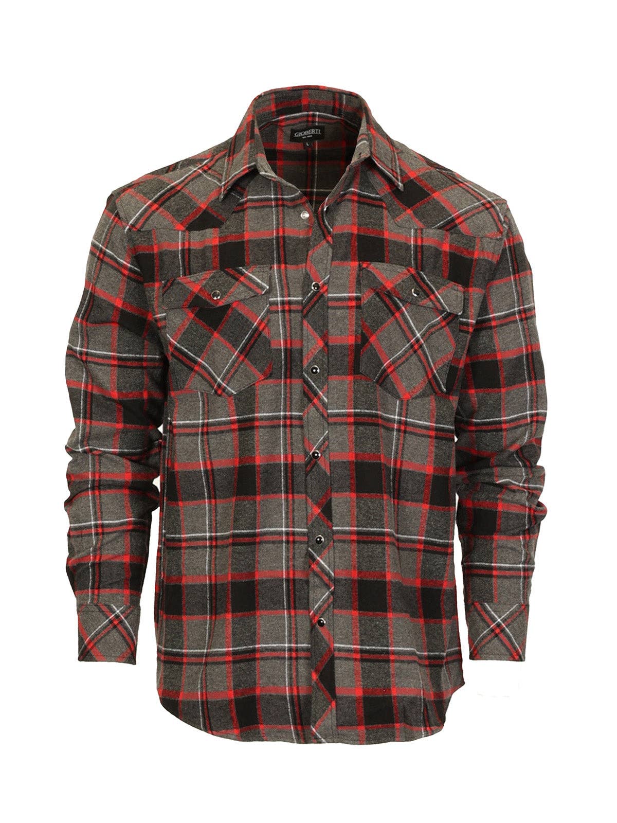 b-one inc - Wholesale Button Down Shirt - Men's - Men's Flannel Plaid Western Shirt with Snap Buttons11