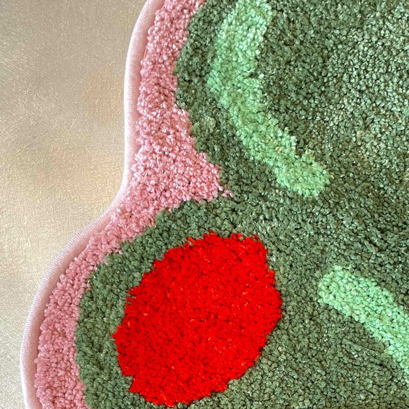 Harriet Says Hi – wholesale Bath mat – Olive Bath Mat1