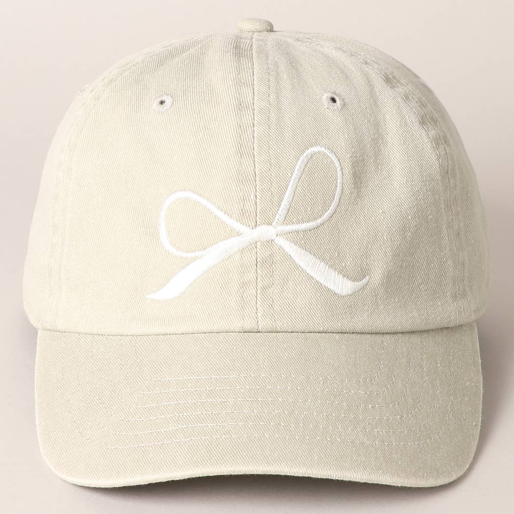 Fashion City - Wholesale Baseball Cap - Women's - Bow Embroidered Cotton Baseball Cap7