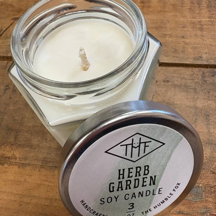 The Humble Fox Candle Co. - Wholesale Travel Candles - Herb Garden Soy Candle - 3oz Hexagon Jar0