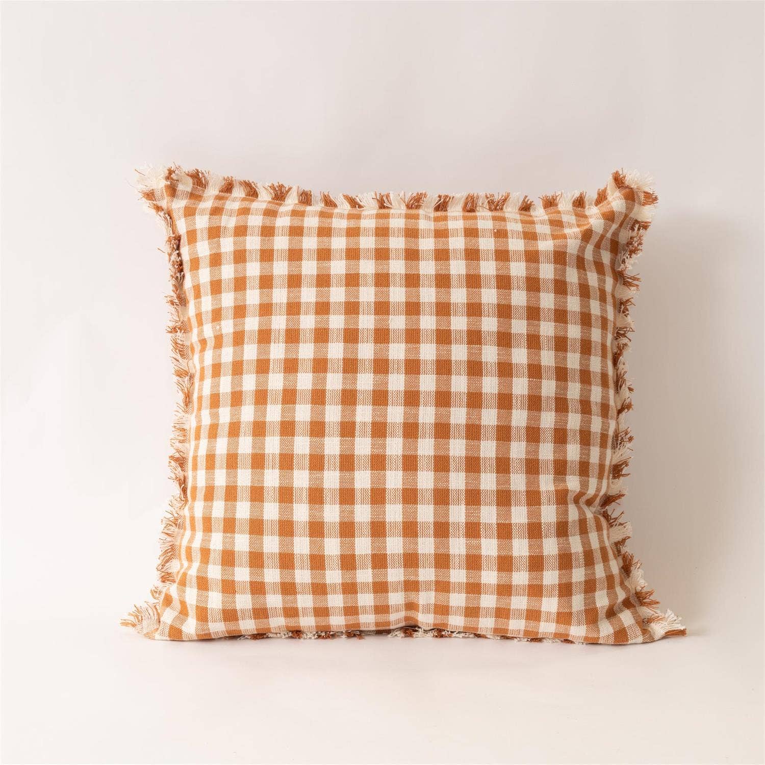 Audrey's Home & Gift - Wholesale Throw/Decorative Pillow - Pillow - Rust And Cream Check (Pk/02)1