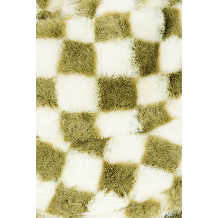 Anarchy Street - Wholesale Bucket Hat - Women's - Checkered Print Fur Bucket Hat6