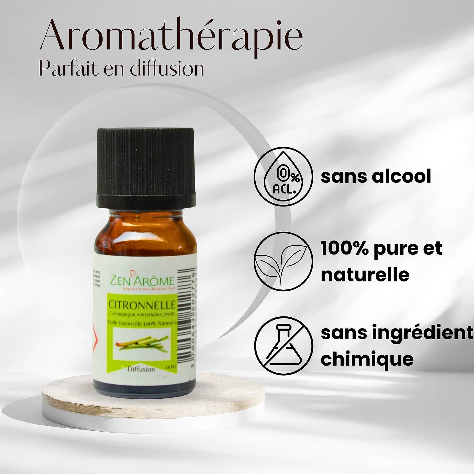 Zen'Arôme - Wholesale Essential Oil - Lemongrass Essential Oil - 100% Natural - 10ml2