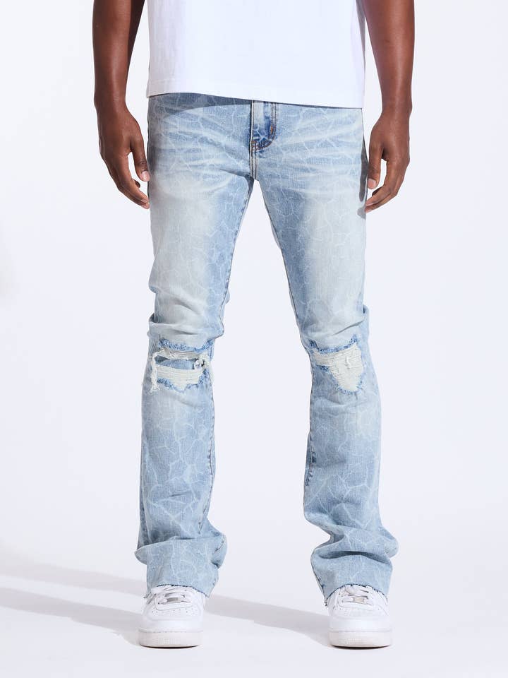 Denim Wave Flare (Vintage clair) pour la vente par Crysp Denim