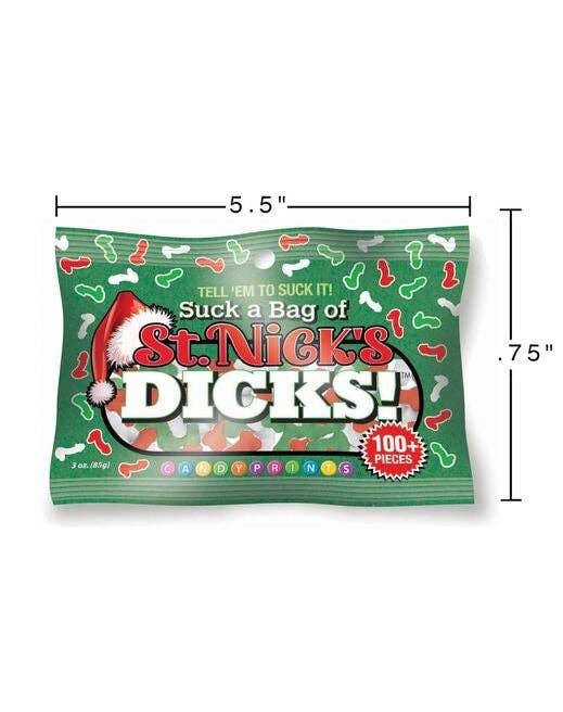 Little Genie Productions - Wholesale Hard Candy - Suck a Bag of St. Nick's Dicks-3oz Bag2