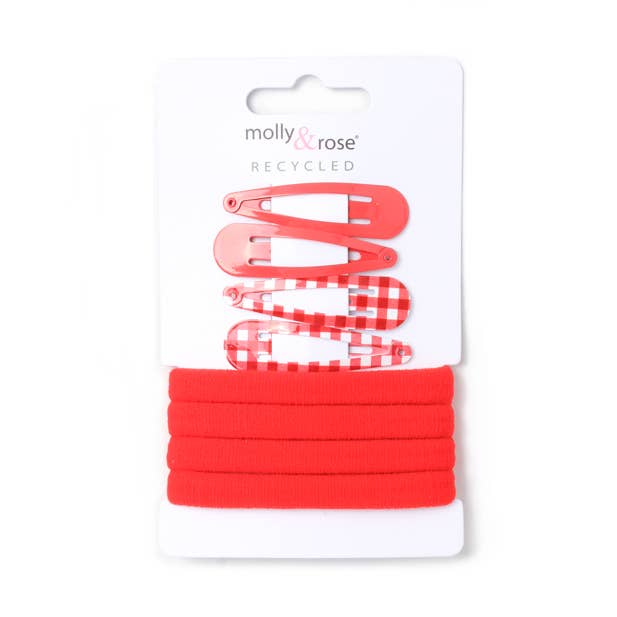 Inca UK – wholesale Hair tie – Red sleepies and jersey elastics set