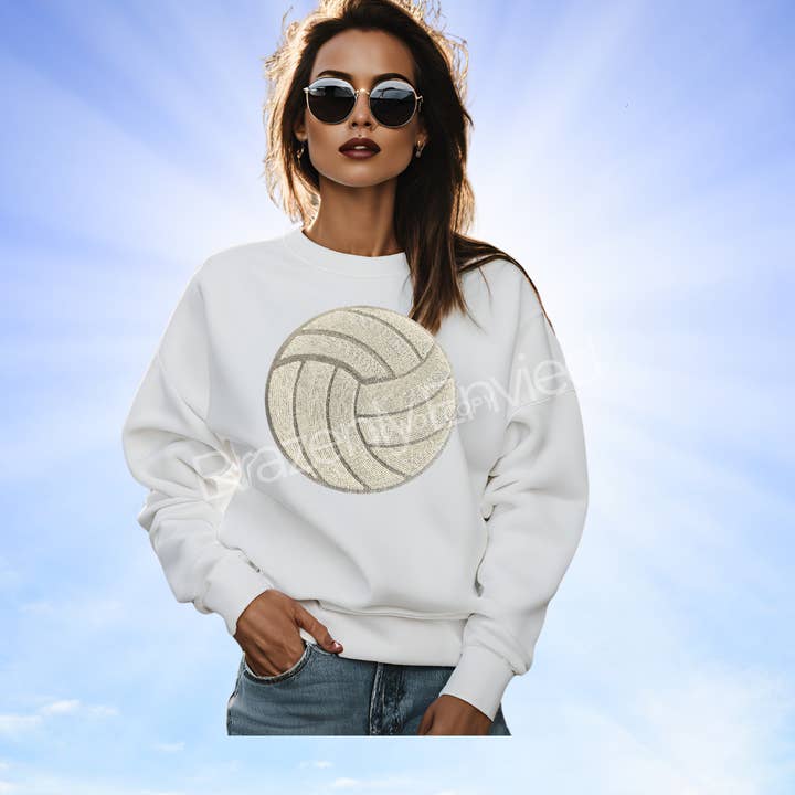 Brazenly Envied - Wholesale Patch - Game Day Ready New Sports Patch Volleyball Sequins Patch