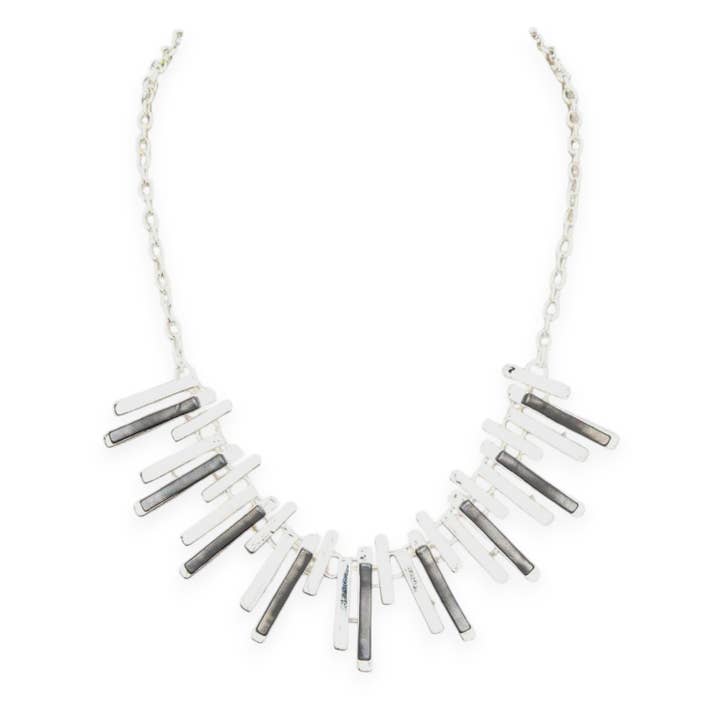 Mix Tone Metal Bar Collar Necklace for wholesale by LA Jewelry Plaza