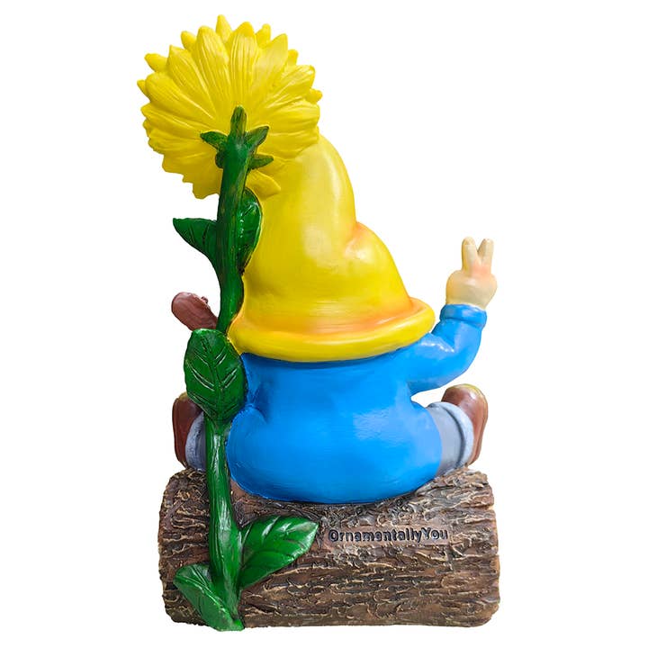OrnamentallyYou - Wholesale Decorative Figurine - Bloom with Joy Sunflower Gnome 10" Garden Statue Figurine5