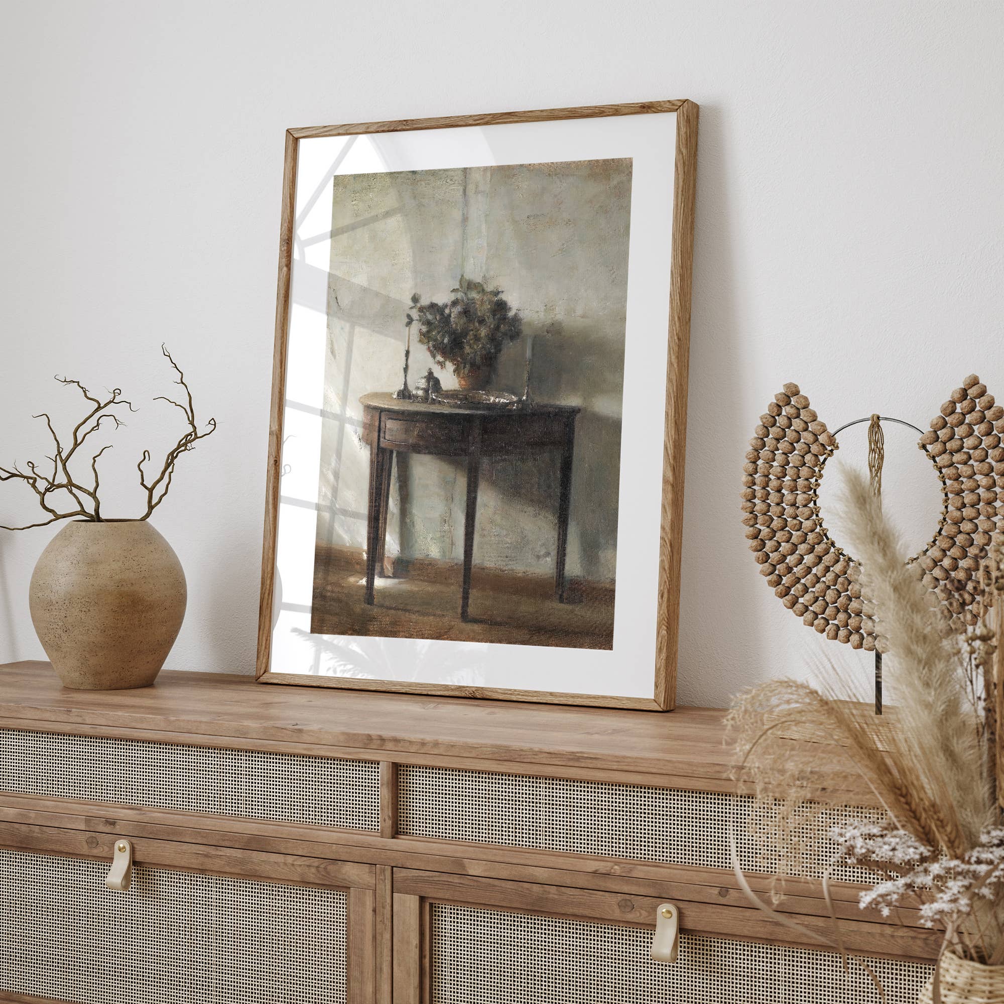 Sugar & Canvas - Wholesale Art Print - Vintage Farmhouse Table Interior Art Print VP2333