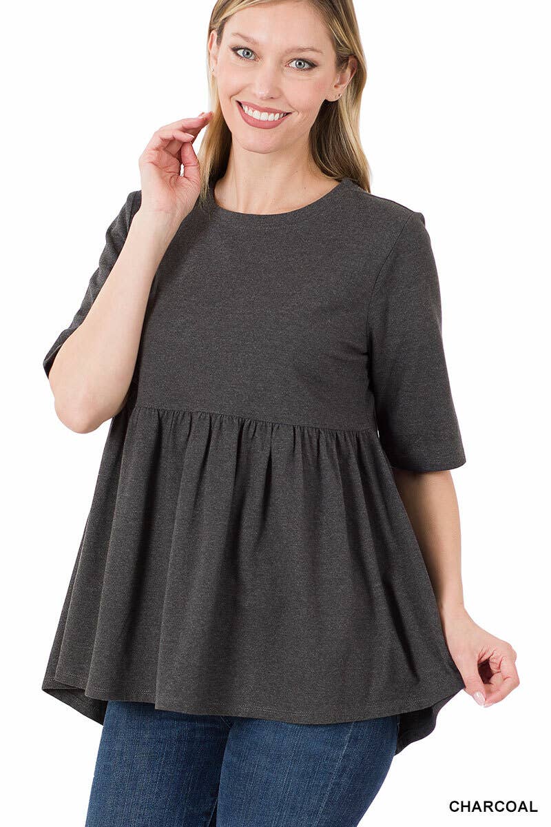 42POPS - Vendita all'ingrosso Tunica - Donna - ",,..._ Tunica in Cotone con Arricciatura a Vita Impero26