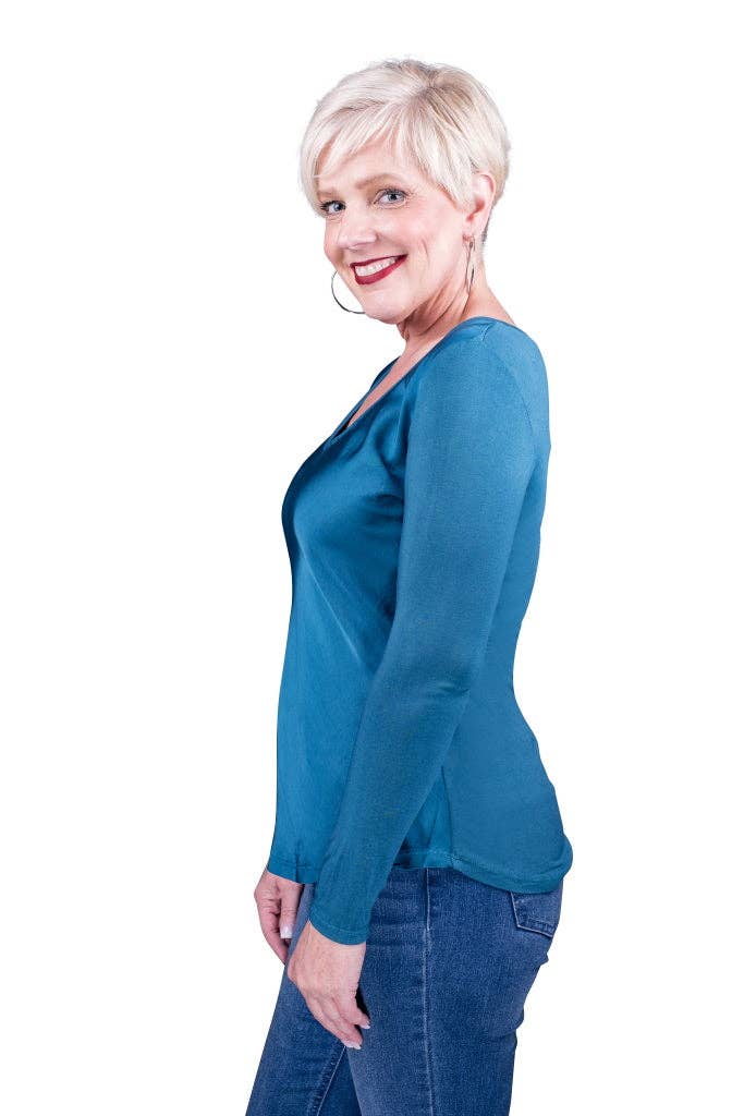 TINA Stephens Italy/Tees By Tina - Wholesale T-Shirt - Women's - Everly Viscose Sheen Top (BLS137)20