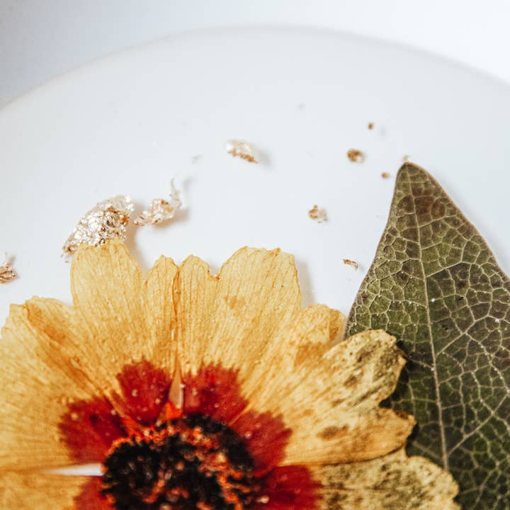 West Creek Mercantile - Wholesale Jewelry Dish - Pressed Flower & Botanical Ceramic Trinket Dish (Assorted)