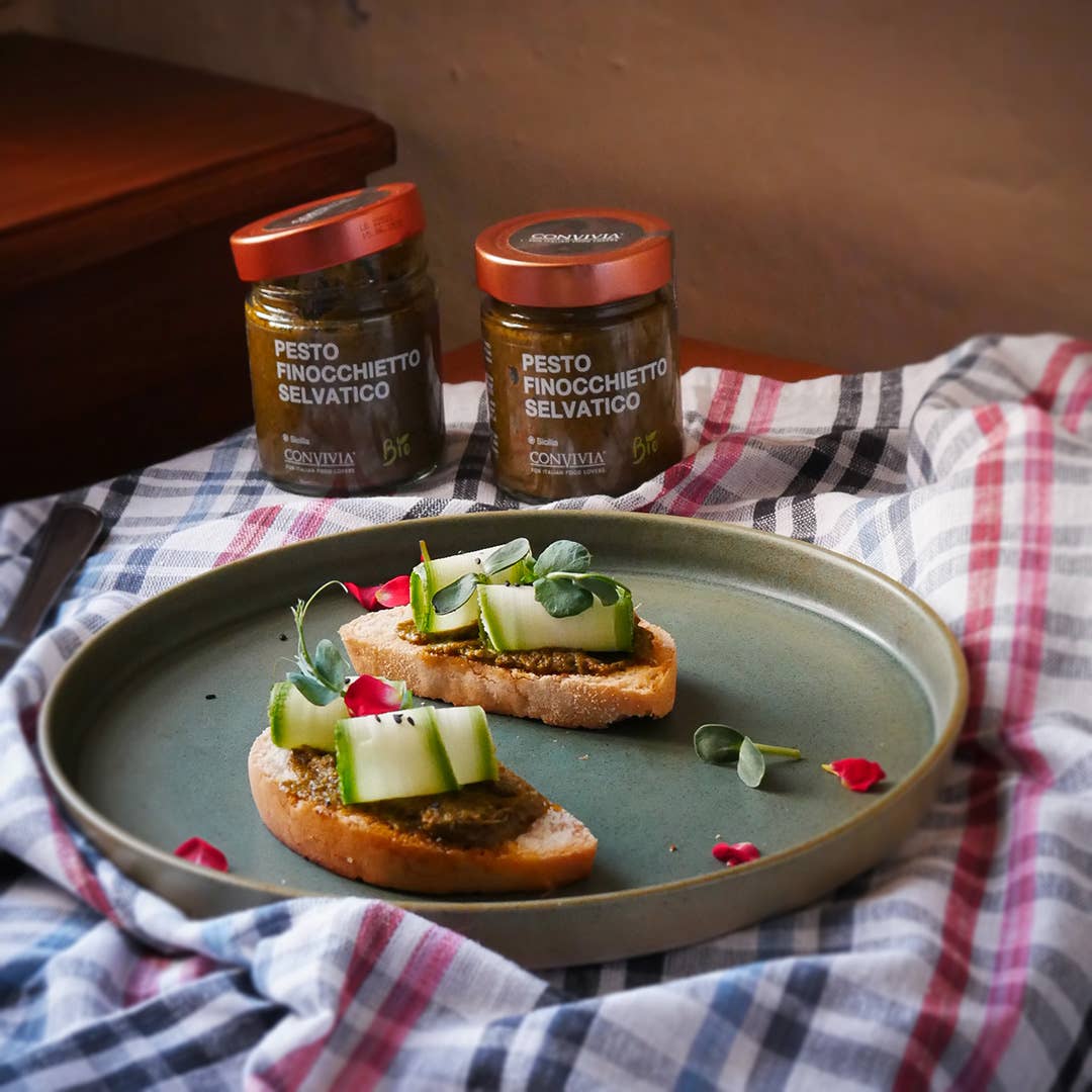 CONVIVIA for italian food lovers - Vente Pestos - Pesto de fenouil sauvage biologique 190g4