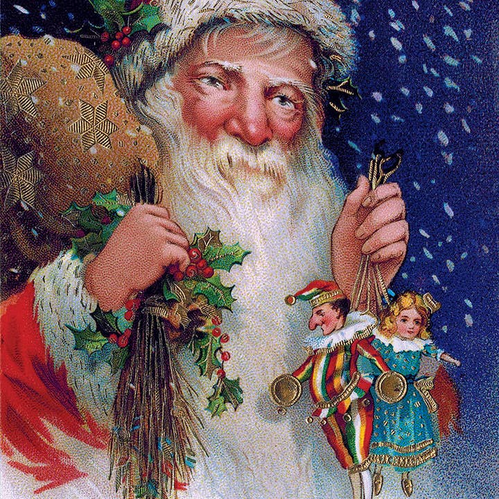 SCB - Wholesale Christmas Card - Santa Greeting Cards: 20 Assorted Cards In Deluxe Tin2