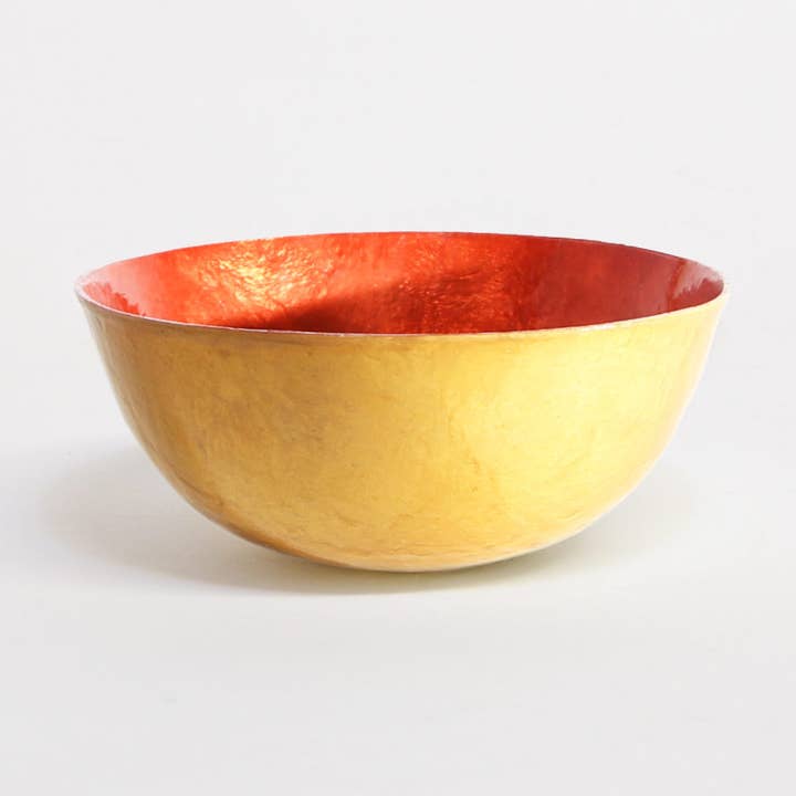 Tomato Golden Mother of Pearl Bowl for wholesale by Ithemba