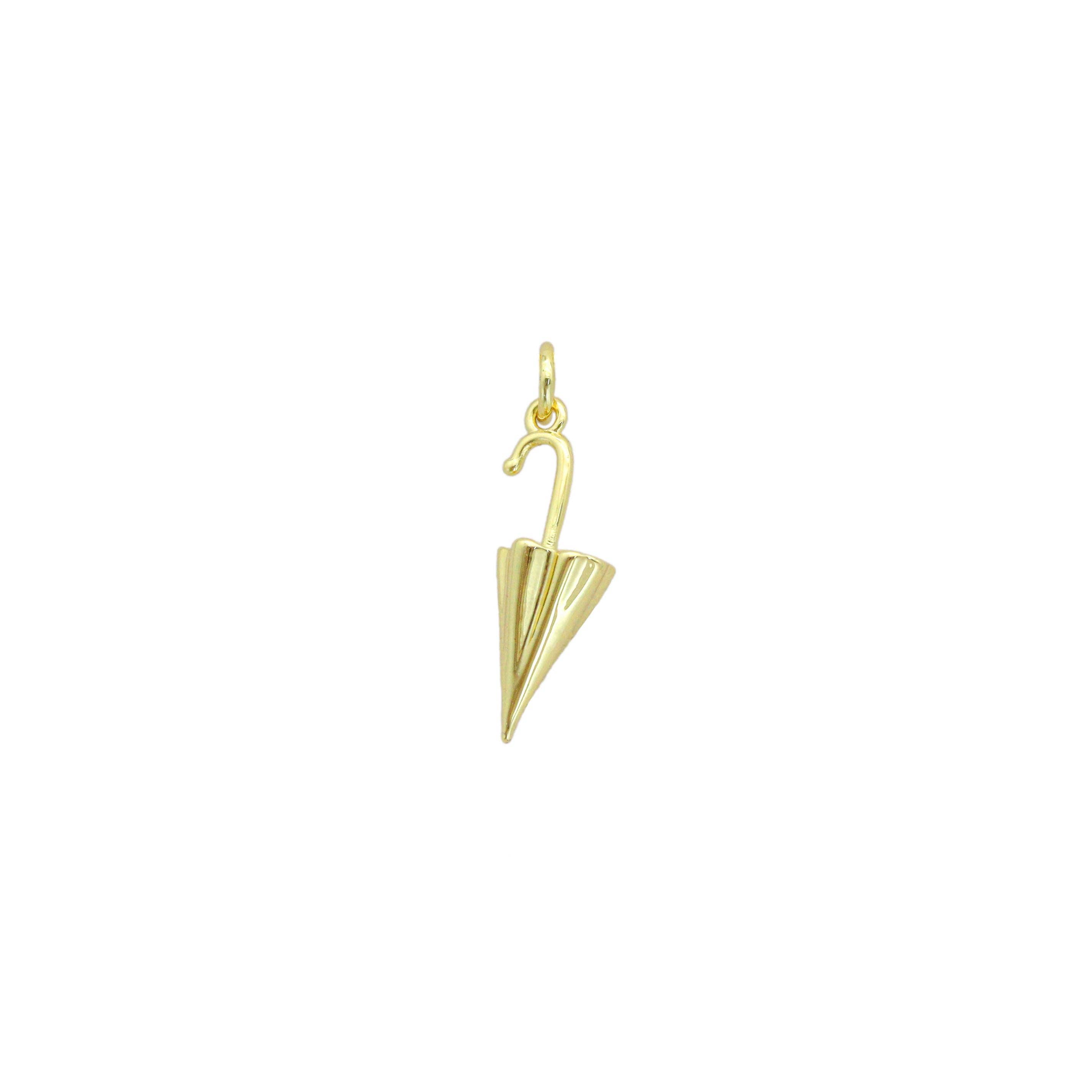 BestBeads&Beyond – wholesale Individual charm/pendant – Gold Umbrella Shape Charm Pendant, Sku#L7233