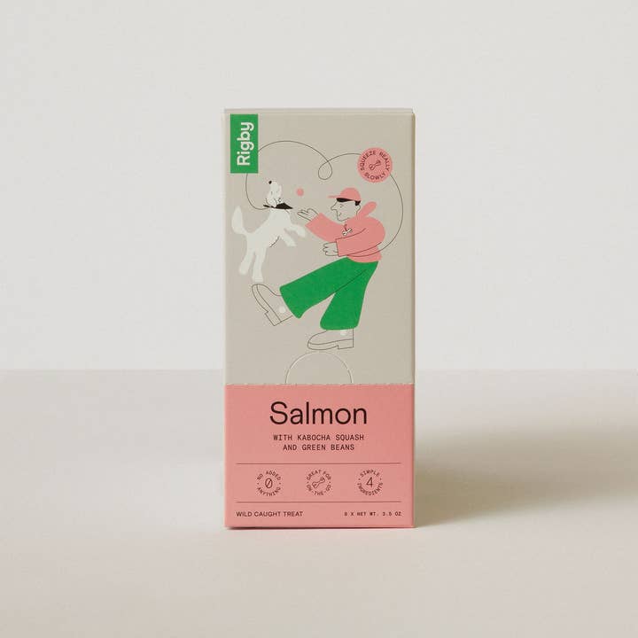 Rigby - Wholesale Pet Treats - Dog - Organic Salmon Squeeze Pouch for Dogs - 6 Pack2
