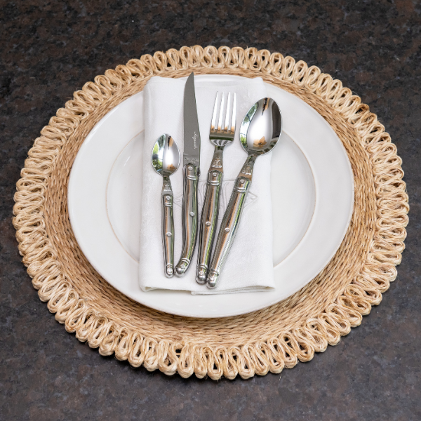 The French Farm - Wholesale Flatware Set - Jean Dubost 24 Pc Stainless Steel Everyday Flatware Set1