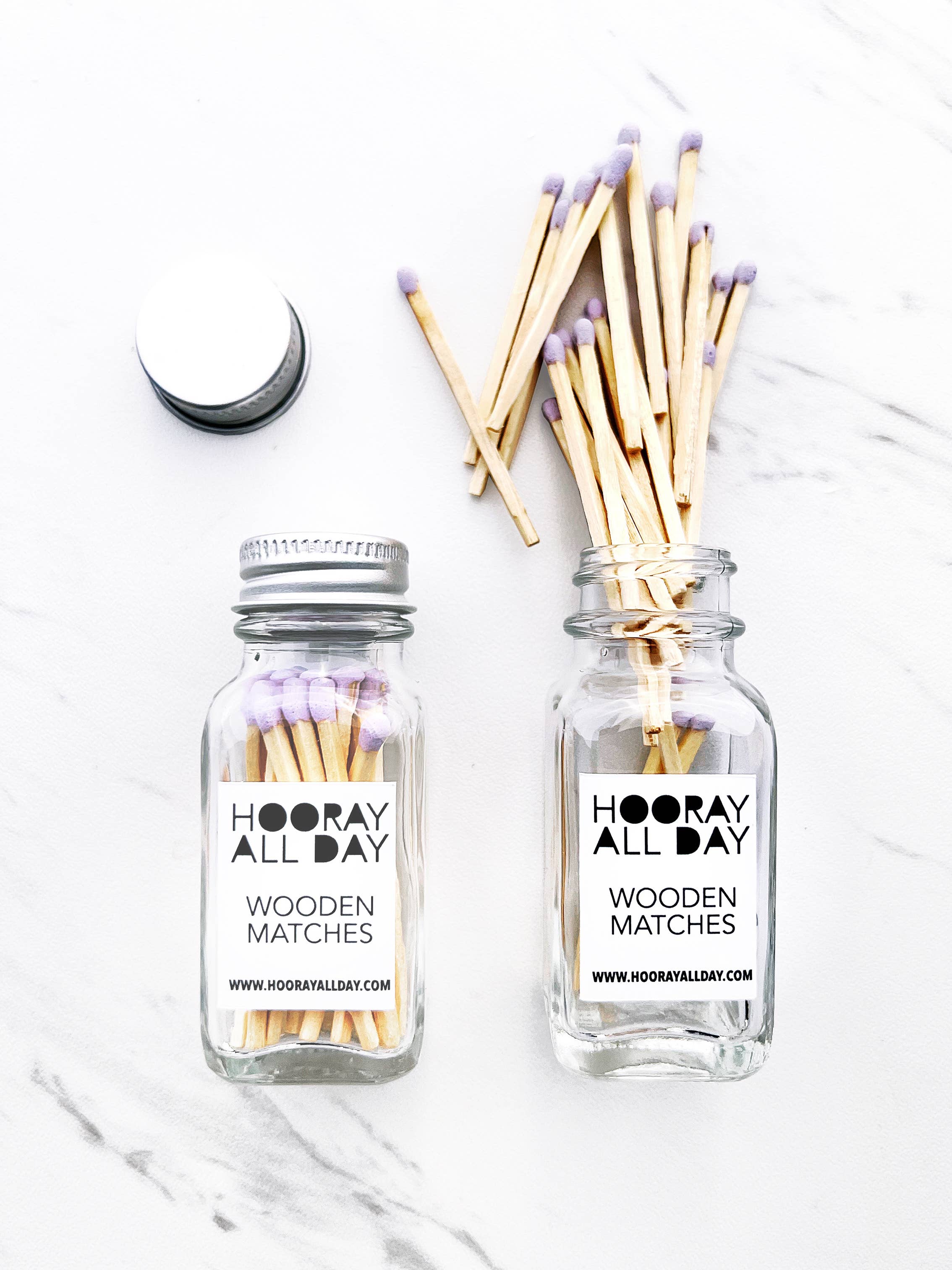 Hooray All Day - Wholesale Matches - Colorful Wooden Matches In Little Glass Bottle - New Colors!17