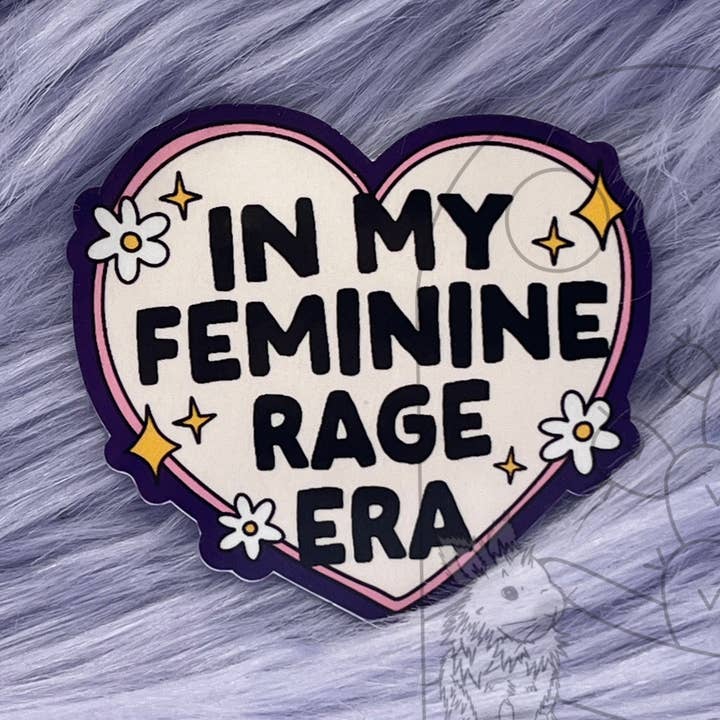 In My Feminine Rage Era Sticker for wholesale by Desert Bun Designs