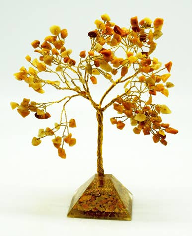 Fantasy Gifts - Wholesale Spiritual Stone/Crystal - Yellow Aventurine Crystal Tree with an Orgonite Pyramid Base0