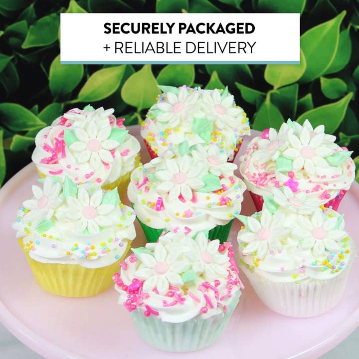 Global Sugar Art - Wholesale Cake/cupcake topper - Edible Daisy Cake Decorations, White and Pink Sugar Flowers, Unwired 1 Inch, Daisy Cupcake Toppers, Edible Flowers Cake Decorations by Chef Alan Tetreault, Global Sugar Art3