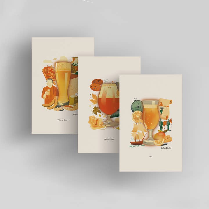 9 Estilos de Cerveza / Pequeñas Impresiones de Arte para venta al por mayor de Addvent Italy