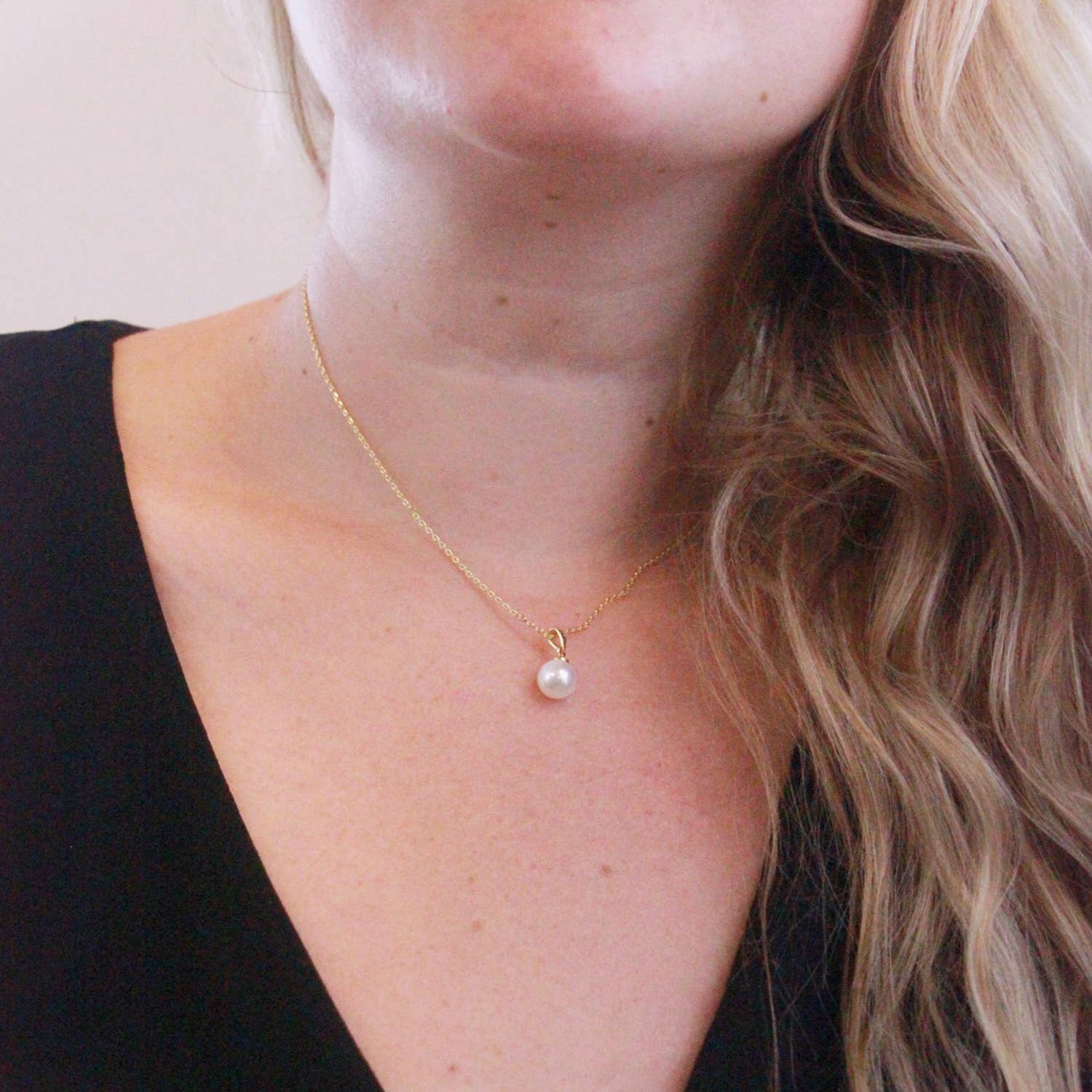 CARALI / MYC Paris - Wholesale Pendant/Charm Necklace - Full Moon Pearl Pendants - Gold and Crystal1