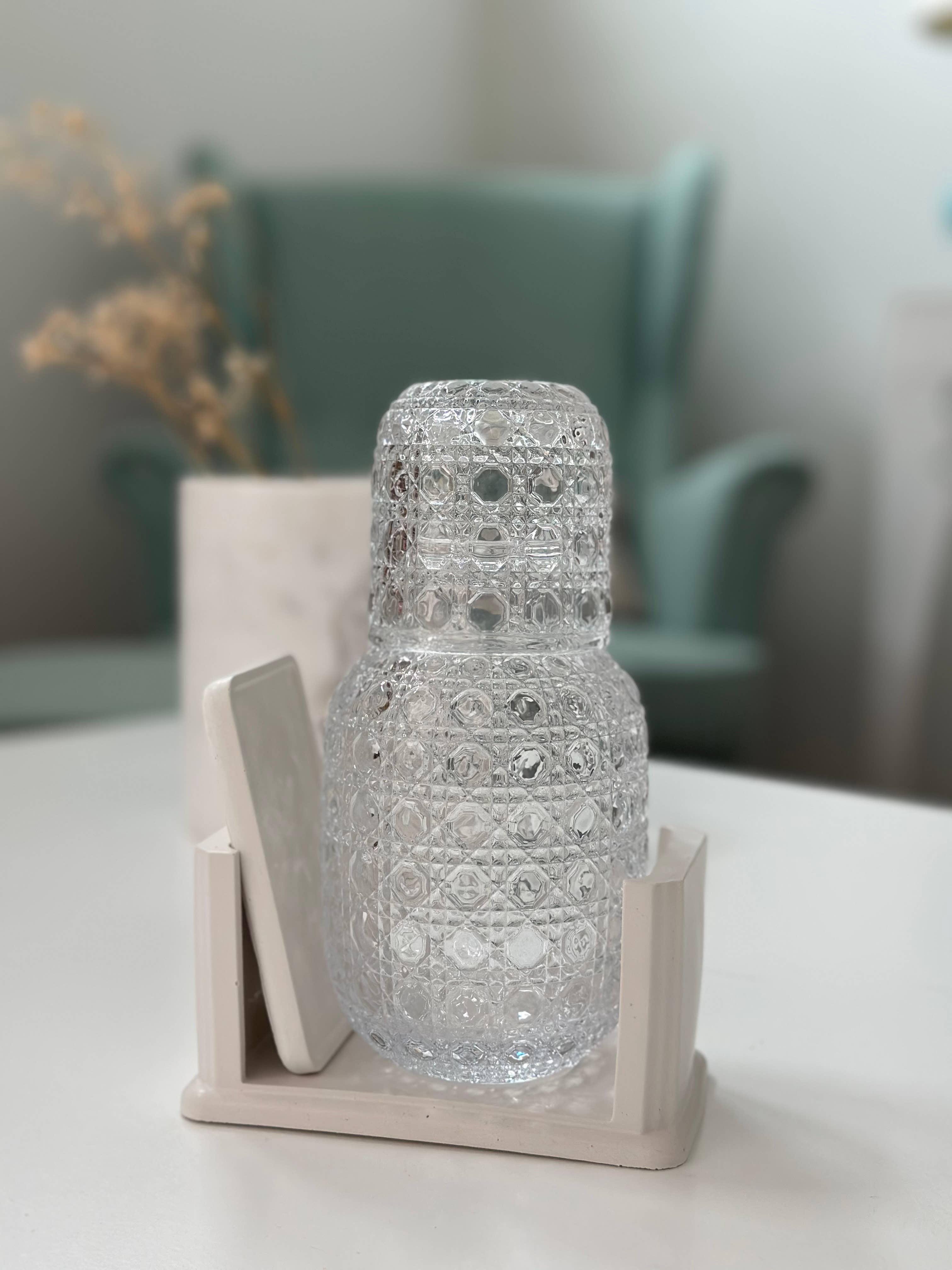 Somone Studios - Wholesale Carafe - Carafe Glass and Holder Set1