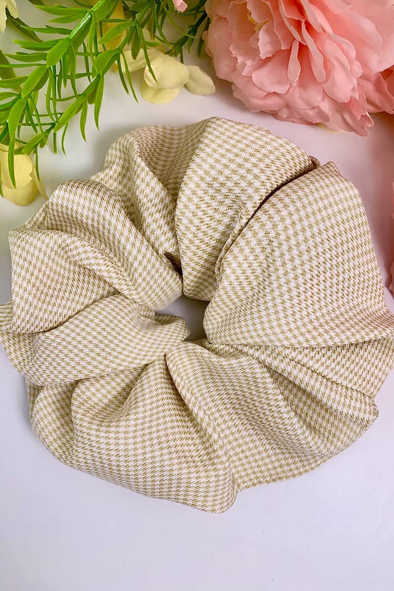 BYREN | ÉLINE L'ATELIER - Wholesale Hair Accessories Set - Women's - Houndstooth Elastic Scrunchies FQ781
