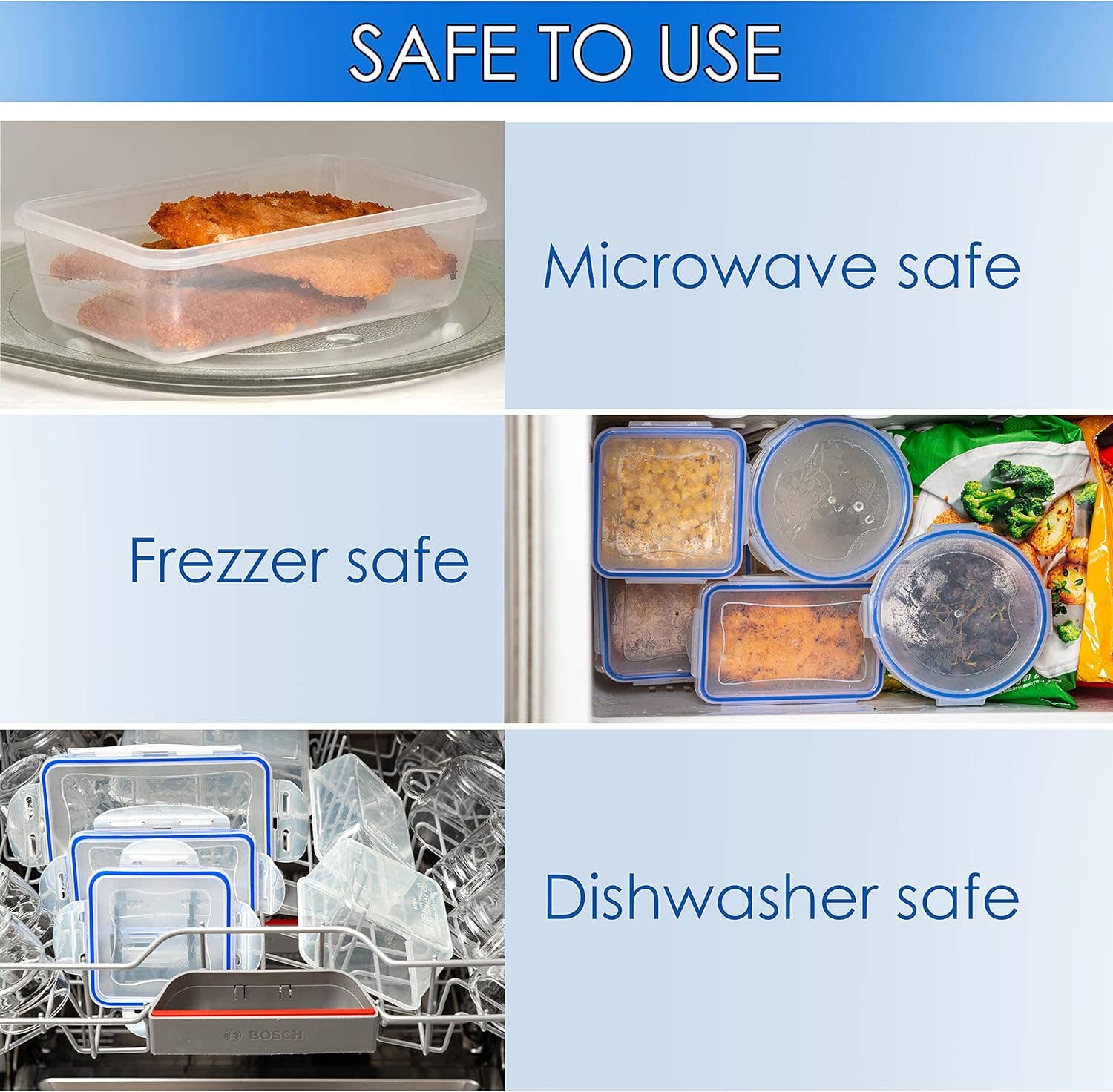 Moss & Stone – Großhandel Küchenaufbewahrung/-Organizer – Luftdichte 16-teilige Plastik-Lebensmittelbehälter mit Deckeln, sicheres Lunchbox-Set für Spülmaschine und Mikrowelle, auslaufsichere Aufbewahrungsbehälter für Lebensmittel - BPA-frei3