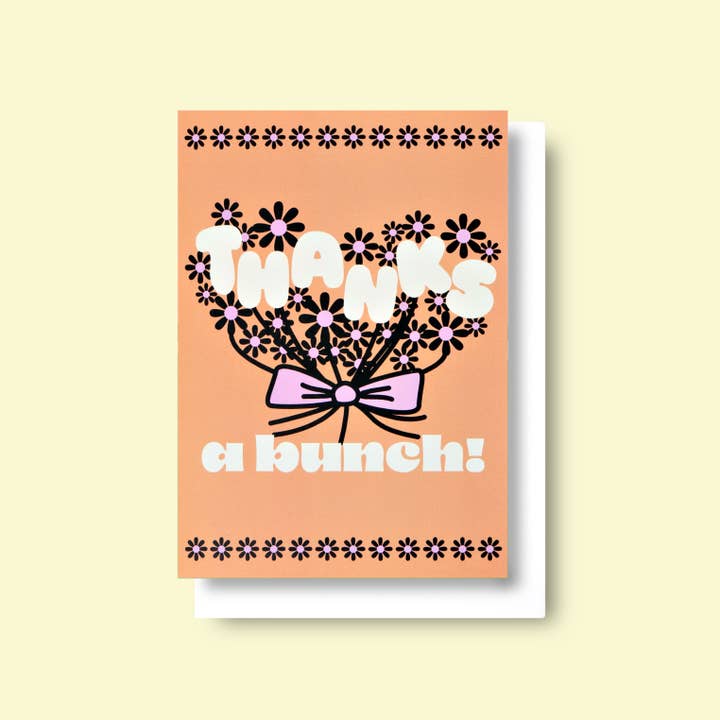 Good Thanks Paper - Wholesale Thank You Card - Thanks A Bunch Flowers Card