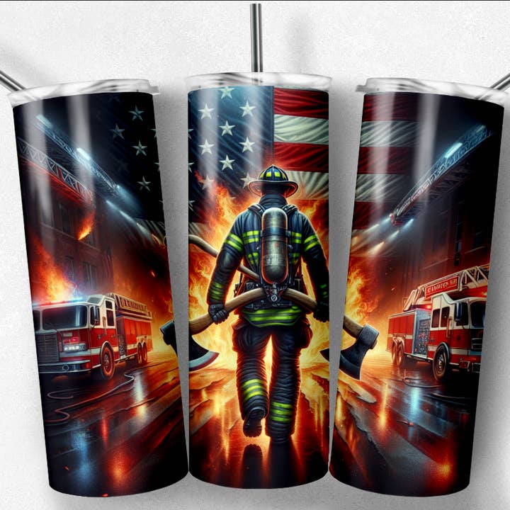 Gobelet Firefight, Gobelet de pompier américain pour la vente par So Peachy Designs
