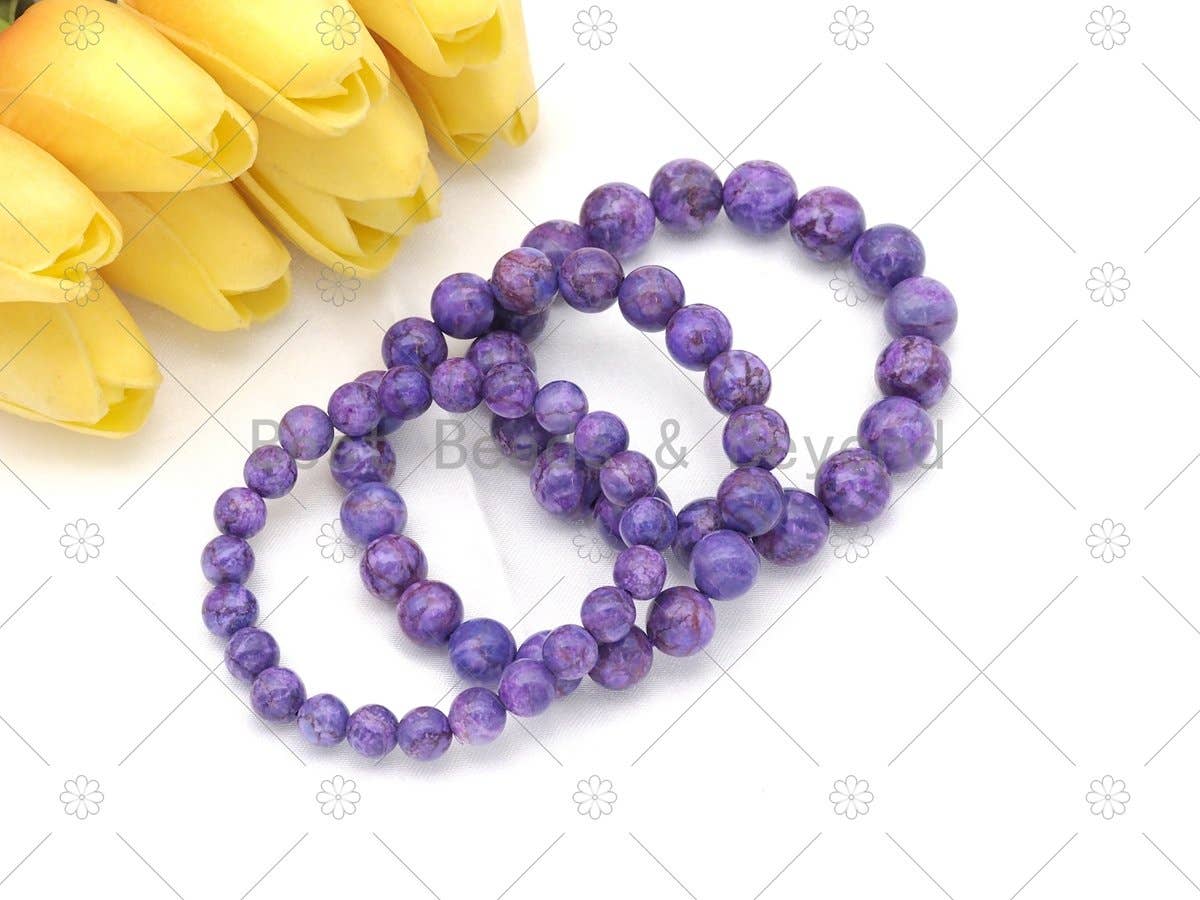 BestBeads&Beyond - Wholesale Beaded Bracelet - Natural African Turquoise Stretchy Bracele, Sku#EF811