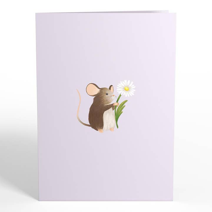 Lovepop Cards - Wholesale Everyday Greeting Card - Field Mouse in the Flowers Pop-Up Card 5x7"3