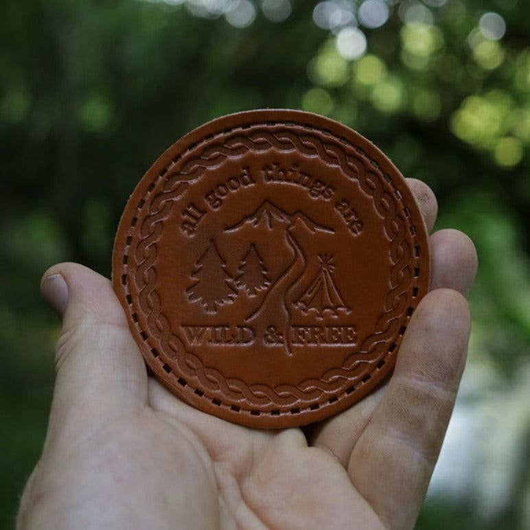 Journeyman Handcraft - Wholesale Patch - Wild and Free Leather Coaster