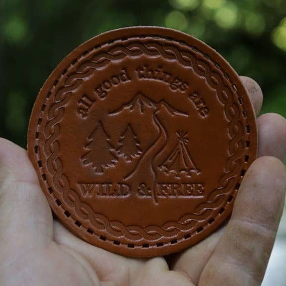 Journeyman Handcraft - Wholesale Patch - Wild and Free Leather Coaster0