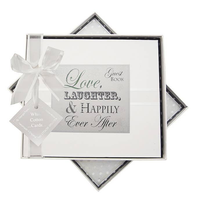 Wedding Love Laughter - Guest Book (LW3) for wholesale by White Cotton Cards