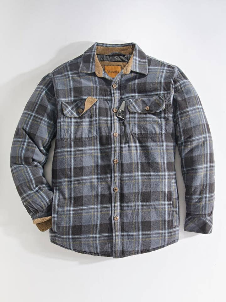 Venado - Wholesale Shirt Jacket/Shacket - Men's - Quilt Lined Brushed Flannel Shirt Jacket1