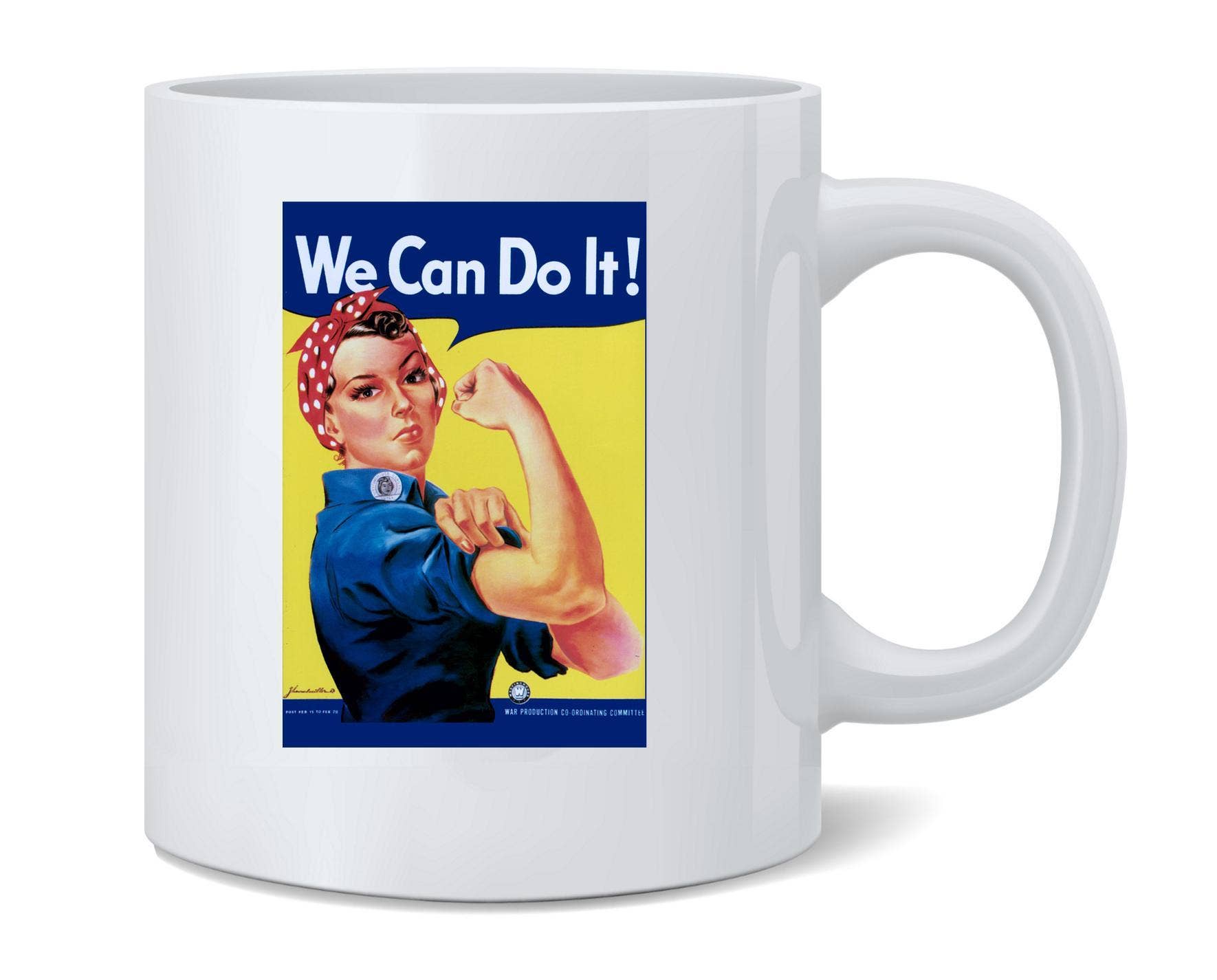 Gotham Gifts - Wholesale Coffee Mug - Rosie the Riveter We Can Do It Ceramic Coffee Mug Cup0