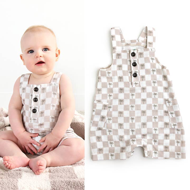 Macacão Costeiro Orgânico Beau Palm Tree por atacado de Gigi and Max