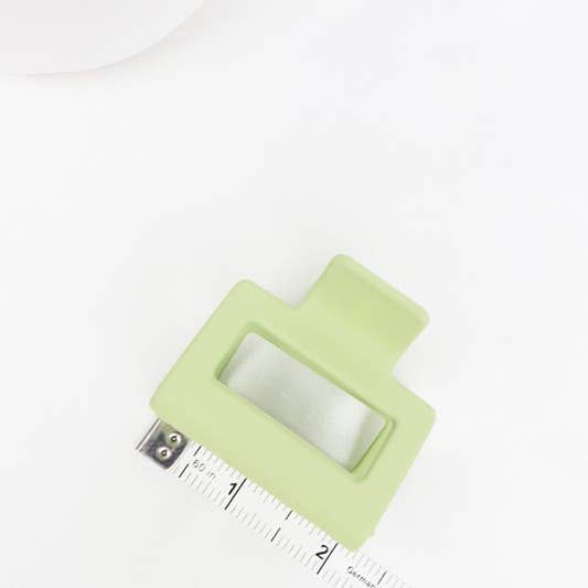 MIX COLOR Small Matt Cut Out Rectangle Hair Claw for wholesale on Faire8