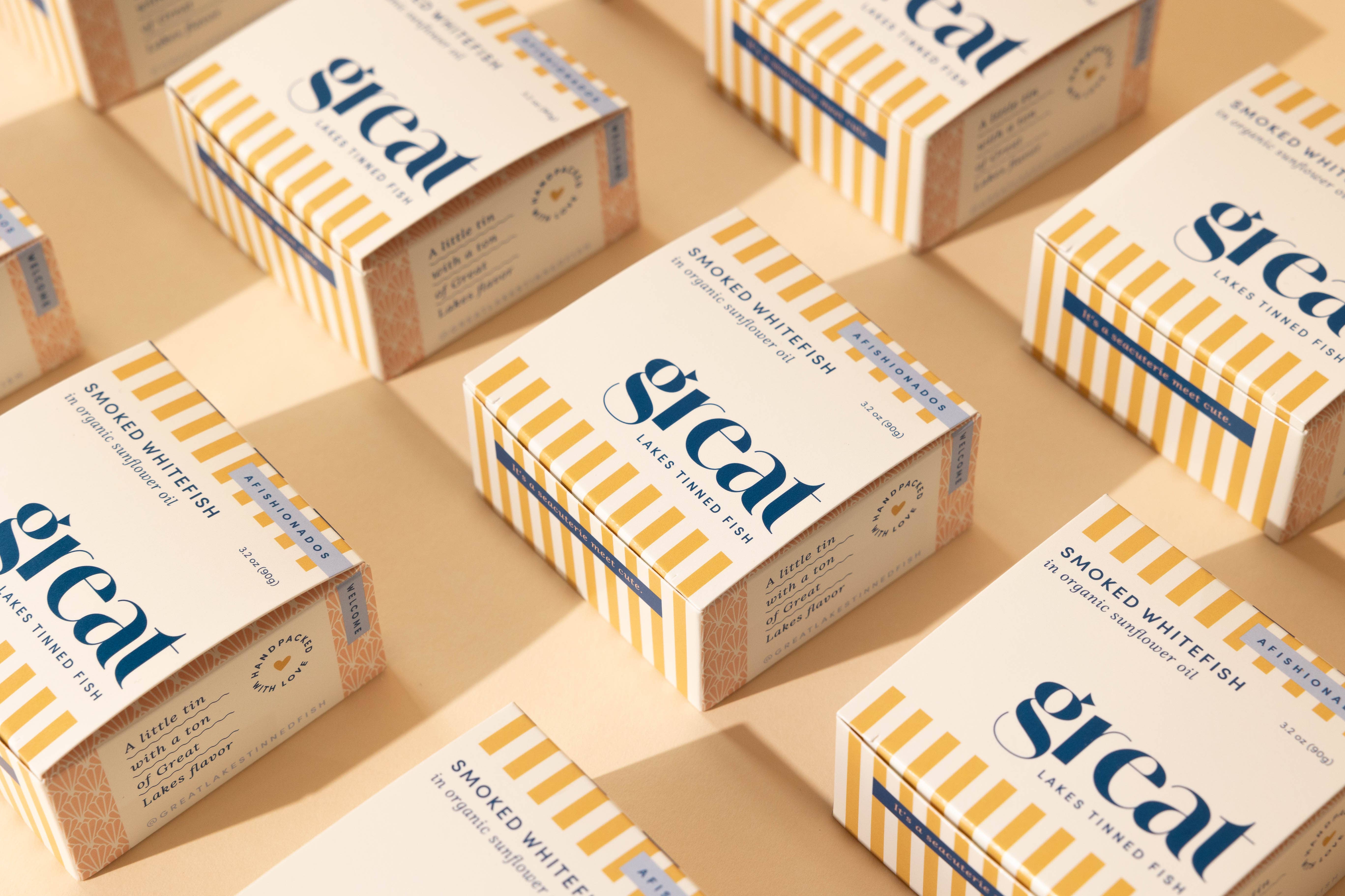 Great Lakes Tinned Fish - Wholesale Tinned Fish - Smoked Whitefish in Organic Sunflower Oil (Master Case)